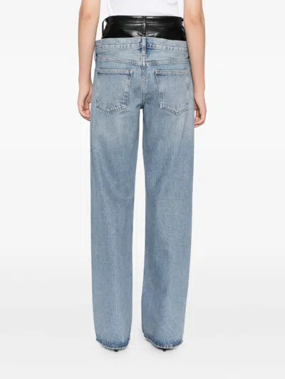 Agolde Belt Loop Jeans In Blue