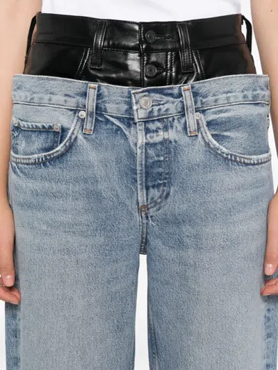 Agolde Belt Loop Jeans In Blue