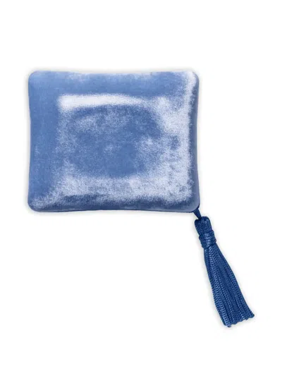 Sophie Bille Brahe Tulipe Velvet Jewellery Box (10.5 X 8.5 Cm) In Blue