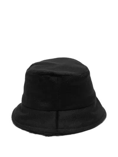 Max Mara Luxurious Wide Brim Hat With Soft Texture In Black