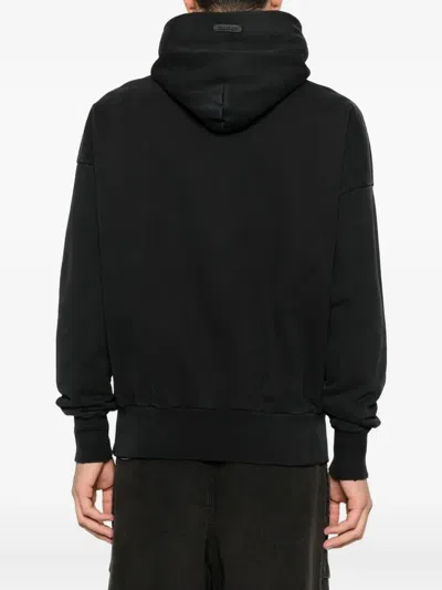 Fear Of God Hooded Knitwear With Ribbed Cuffs And Hem In Black