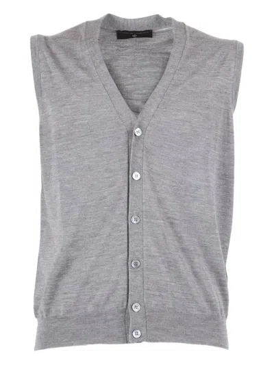 Filippo De Laurentiis Buttoned Vest In Gray