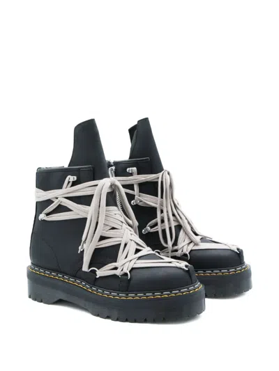 Dr. Martens X Rick Owens Boots Blacks And Greys In Black