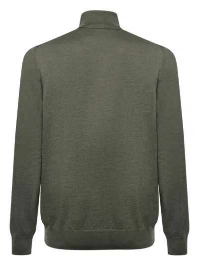 Fay Roll-neck Long-sleeve Sweater In Green