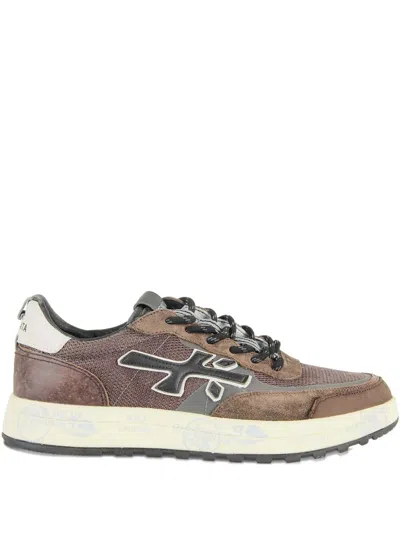 Premiata Nous Panelled Sneakers In Brown