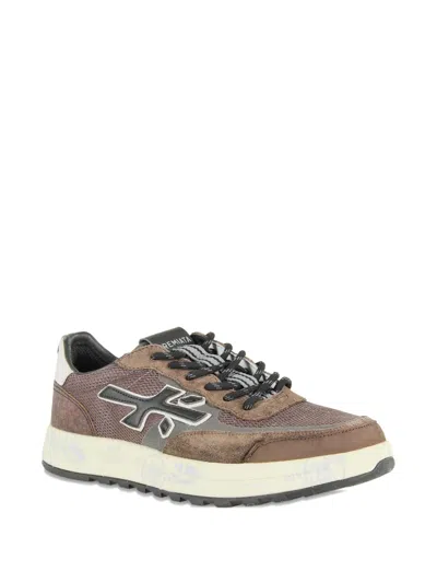 Premiata Nous Panelled Sneakers In Brown