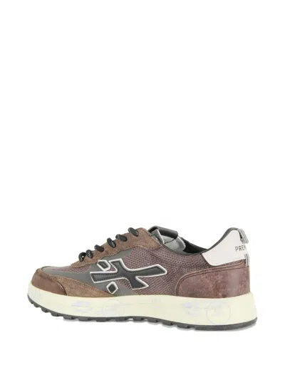 Premiata Nous Panelled Sneakers In Brown