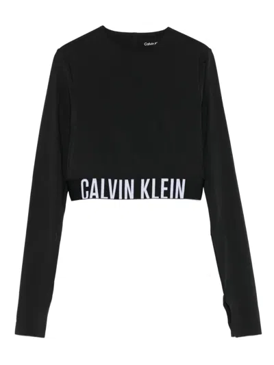 Calvin Klein Cropped T-shirt In Black