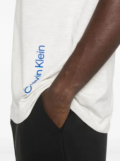 Calvin Klein Logo-print T-shirt In White