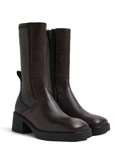 Miista 65mm Fiba Block-heel Boots In Brown