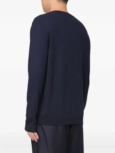 Apc Matt Crewneck Sweater In Blue