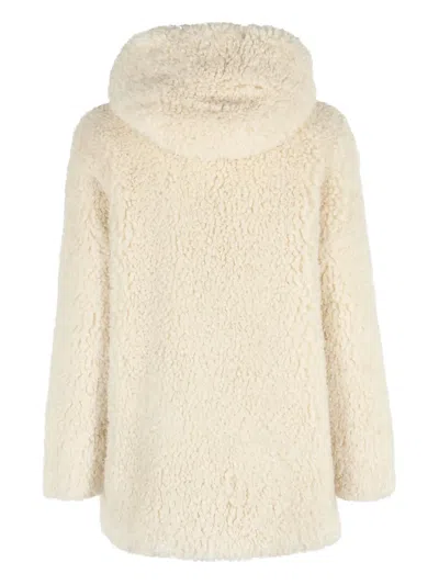 Rrd Hooded Coat In Neutral