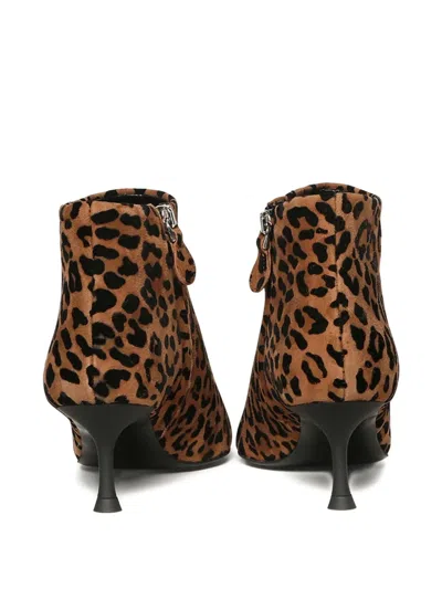Giuliano Galiano Animal-print Heeled Boots In Brown