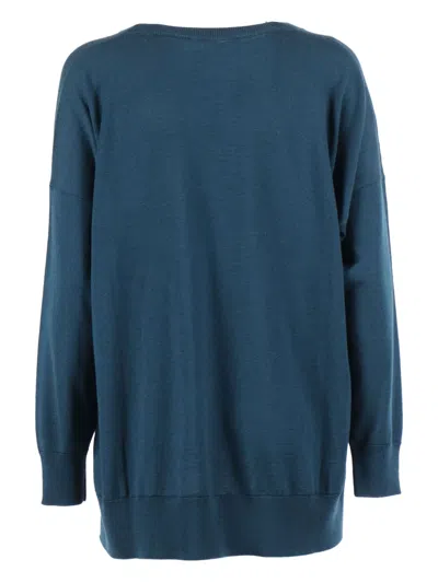 Filippo De Laurentiis Long-sleeved Sweater In Blue