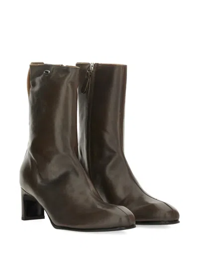 Our Legacy Leather Ankle Boots In Brown