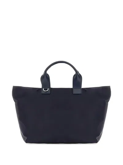 Orciani Canvas Shoulder Bag In Blue