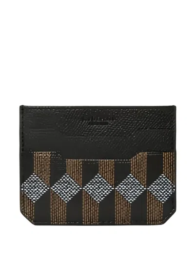 Au Depart Coated Canvas Monogram Cardholder In Multi