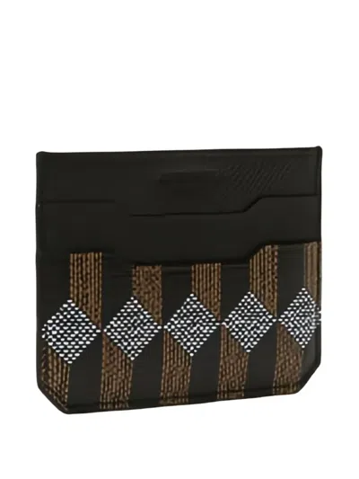 Au Depart Coated Canvas Monogram Cardholder In Multi