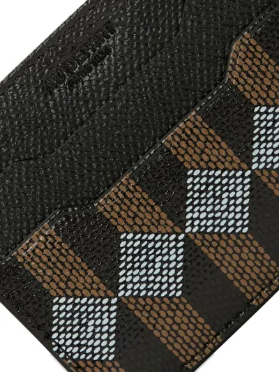 Au Depart Coated Canvas Monogram Cardholder In Multi