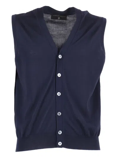 Filippo De Laurentiis Buttoned Vest In Blue