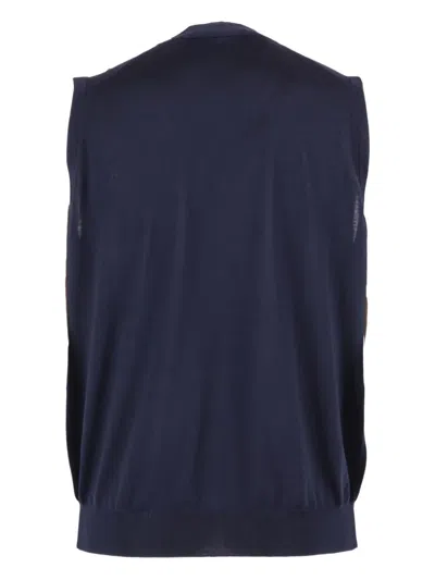 Filippo De Laurentiis Buttoned Vest In Blue