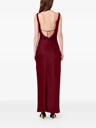 Nicholas Alfina Cowl-neck Maxi Dress In Burgundy