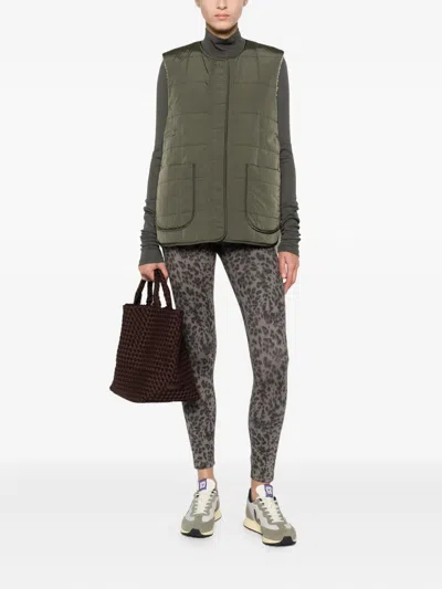 Varley Abstract-pattern Leggings In Green