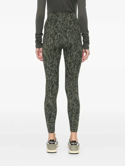 Varley Abstract-pattern Leggings In Green