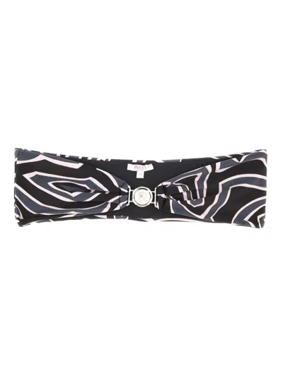 Pucci Abstract-print Bikini Top In Black