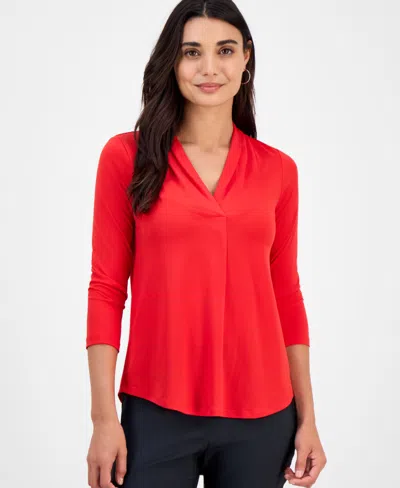 Jm Collection Petite Solid Top, Created For Macy's In Multi