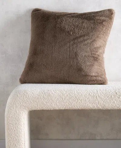 Hotel Collection Double-sided Faux-fur Decorative Pillow, 20" X 20" In Gray