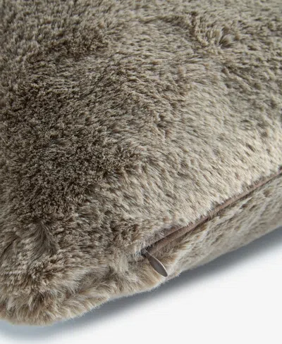 Hotel Collection Double-sided Faux-fur Decorative Pillow, 20" X 20" In Gray
