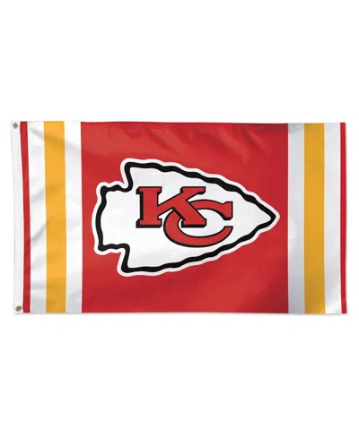 Wincraft Kansas City Chiefs 3' X 5' Vertical Stripes Deluxe Single-sided Flag In Transparent