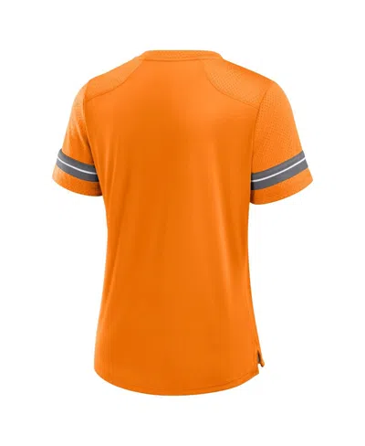Fanatics Women's Tennessee Orange Tennessee Volunteers Fundamental Overtime Readiness Athena Lace-up V-neck T In Orange