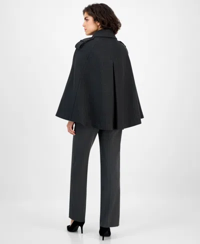 Anne Klein Women's Short Cape Coat In Black