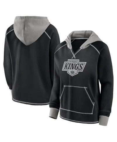 Logo Athletic Women's Black Los Angeles Kings Hit It French Terry Full-zip Hoodie In Black