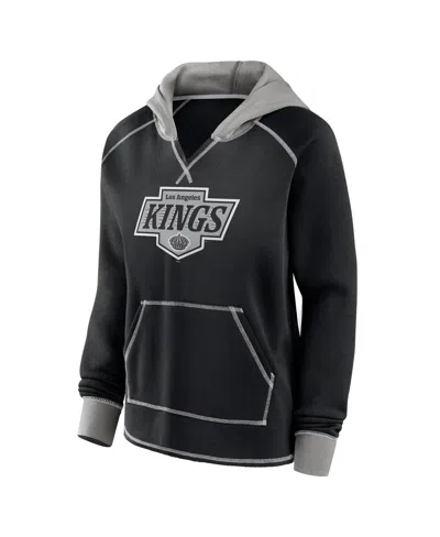 Logo Athletic Women's Black Los Angeles Kings Hit It French Terry Full-zip Hoodie In Black