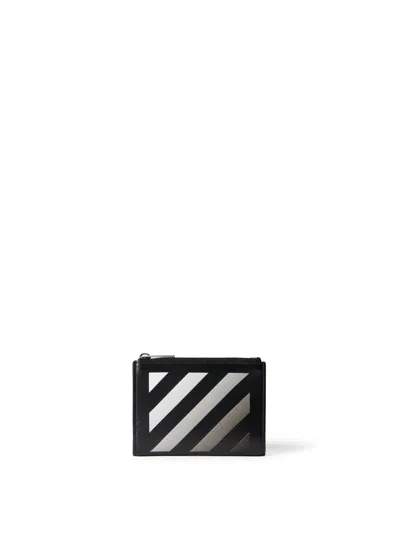 Off-white Diagonal Bifold Zipped Wallet