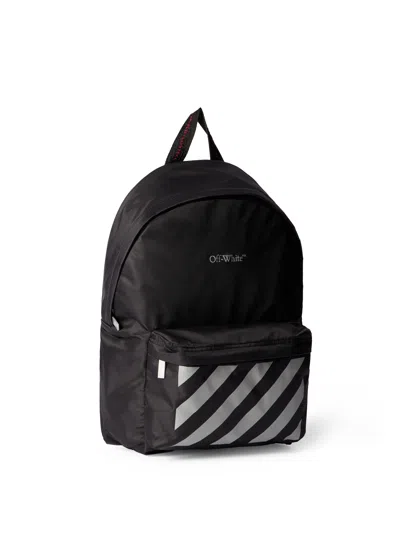 Off-white Reflective Logo Backpack In Black