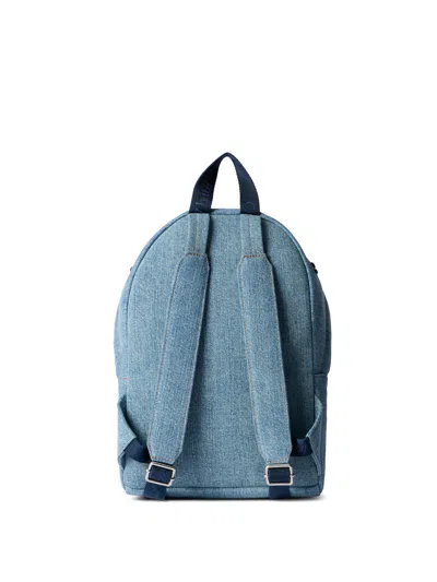 Off-white Jitney Backpack Quote Denim In Blue