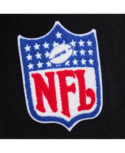 Mitchell & Ness Men's Black Miami Dolphins Blackout Collection Vintage Logo Full-snap Varsity Jacket In Black