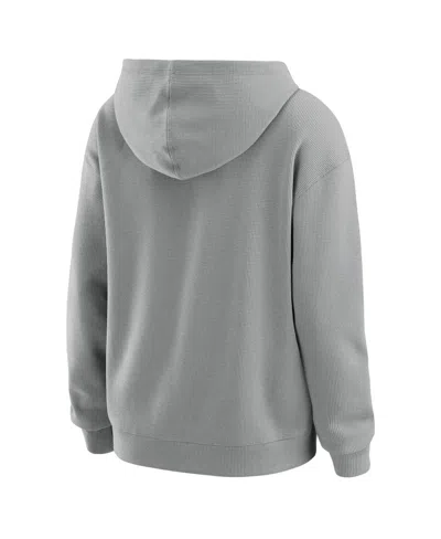 Wear By Erin Andrews Women's 2-piece Gray Chicago Cubs Waffle-knit Long-sleeve Hoodie And Lounge Pant Set In Gray