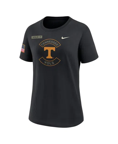 Nike Women's Black Tennessee Volunteers 2025 Military Appreciation Dri-fit T-shirt In Black