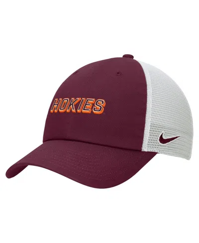 Nike Men's Maroon Virginia Tech Hokies On-field Club Adjustable Trucker Hat In Burgundy