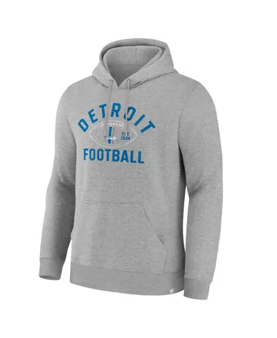 Fanatics Men's Heather Gray Detroit Lions Fumblerooski Legacy Pullover Hoodie In Gray