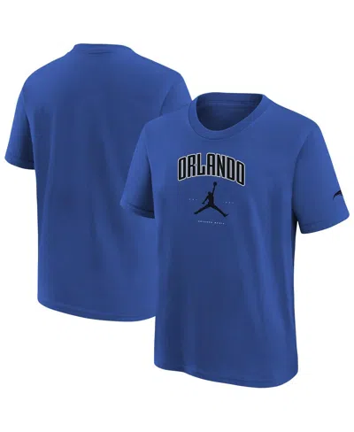 Jordan Big Boys And Girls Blue Orlando Magic Essential Cities T-shirt In Blue