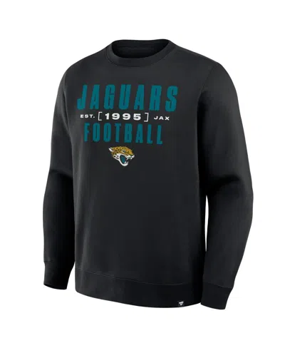 Fanatics Men's Black Jacksonville Jaguars Powerful Throw Legacy Pullover Sweatshirt In Black