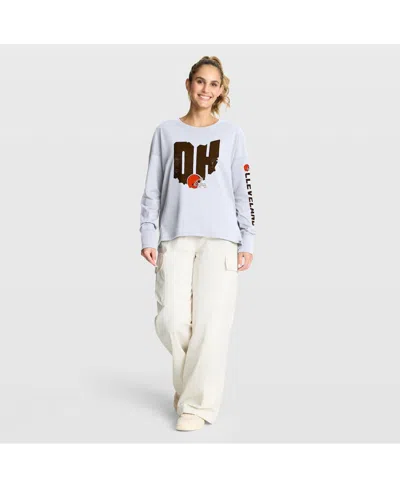 Fanatics Women's White Cleveland Browns Hometown Legacy Long Sleeve T-shirt In White