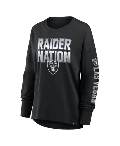 Fanatics Women's Black Las Vegas Raiders Hometown Legacy Long Sleeve T-shirt In Black