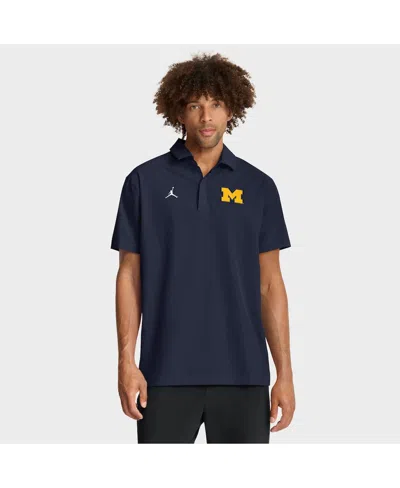 Jordan Men's Navy Michigan Wolverines 2025 Coaches Sideline Polo In Blue